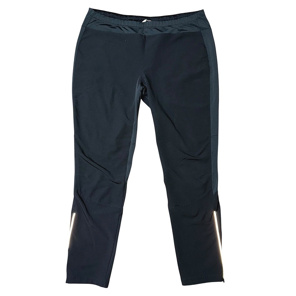 The North Face Womens XL Black Reflective Ankle Zip Running Training Pants